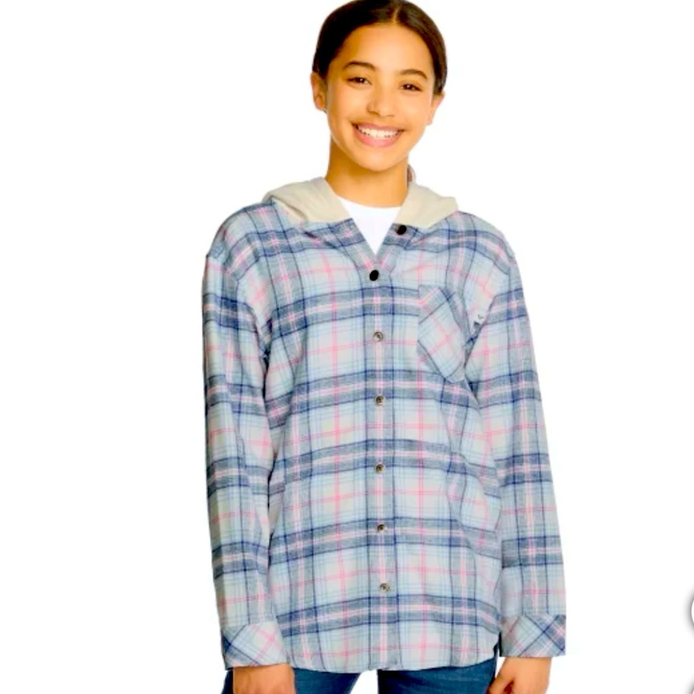 Casual Plaid Hooded Shirt